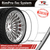 4x Black Base's 4x Silver Pinstripe's / RimPro-Tec® Wheelbands™ car wheel styling kit