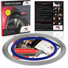 4x Silver Base's 4x Dark Blue Pinstripe's / RimPro-Tec® Wheelbands™ car wheel styling kit