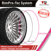 4x Silver Base's 4x Pink Pinstripe's / RimPro-Tec® Wheelbands™ car wheel styling kit