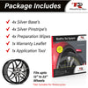 4x Silver Base's 4x Silver Pinstripe's / RimPro-Tec® Wheelbands™ car wheel styling kit
