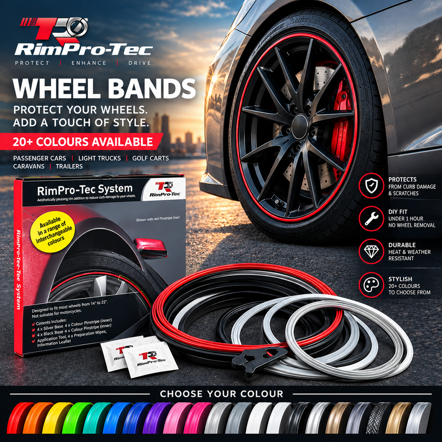 RimPro-Tec® Wheel Bands™ Full Car Wheel & Rim Protectors Kit x 4