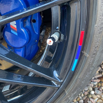 M Sport Logo RimPro-Tec Section Red,Dark Blue, Light Blue.