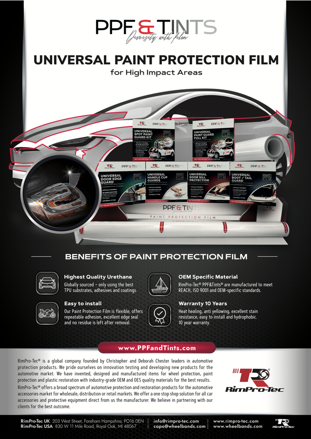 RimPro-Tec® 5-10-12-16 Year Premium Paint Protection Film (PPF & Tints®) — Worldwide Supply
