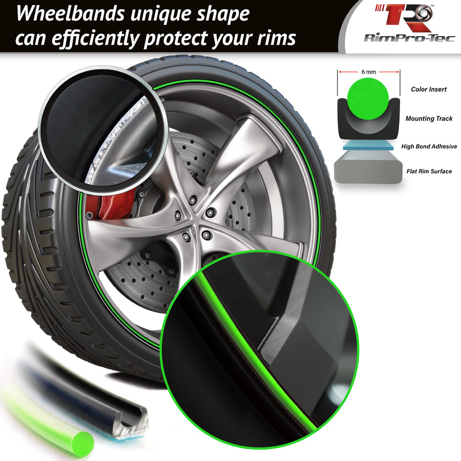 Lime Green Alloy Wheel Rim Protectors UK | Rimpro-Tec