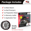 4x Black Base's 4x Red Pinstripe's / RimPro-Tec® Wheelbands™ car wheel styling kit