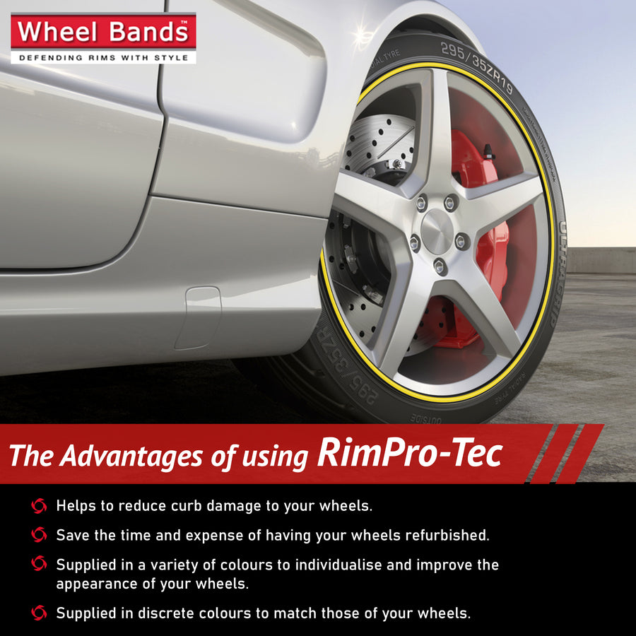 Yellow Pinstripe Alloy Wheel Curb Protection | Rimpro-Tec