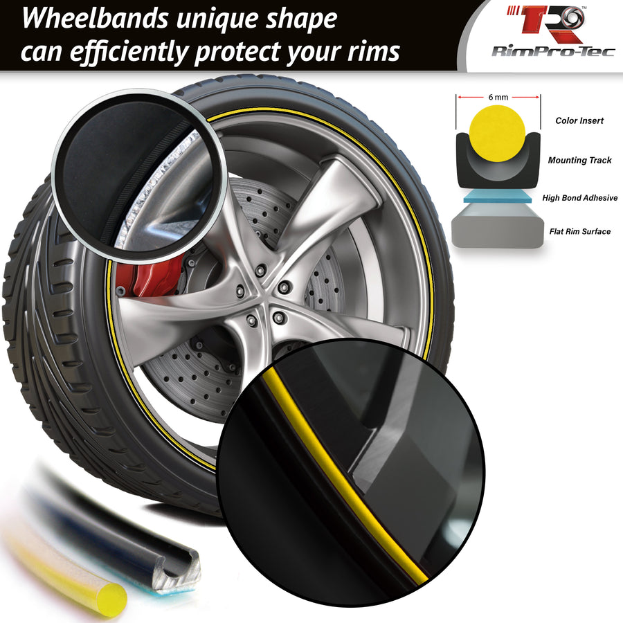 Yellow Pinstripe Alloy Wheel Curb Protection | Rimpro-Tec