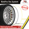 4x Black Base's 4x Yellow Pinstripe's / RimPro-Tec® Wheelbands™ car wheel styling kit