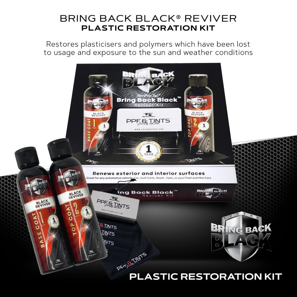 TR RimPro-Tec Plastic Restorer Car Polish Bring Back Black Plastic Parts  Retreading Agent to Gallons 5L Plastic Restorer Black (Satin Top Coat)