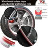 4x Red Base's 4x Silver Pinstripe's / RimPro-Tec® Wheelbands™ car wheel styling kit