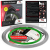 4x Silver Base's 4x Dark Green Pinstripe's / RimPro-Tec® Wheelbands™ car wheel styling kit