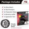 4x Silver Base's 4x Red Pinstripe's / RimPro-Tec® Wheelbands™ car wheel styling kit