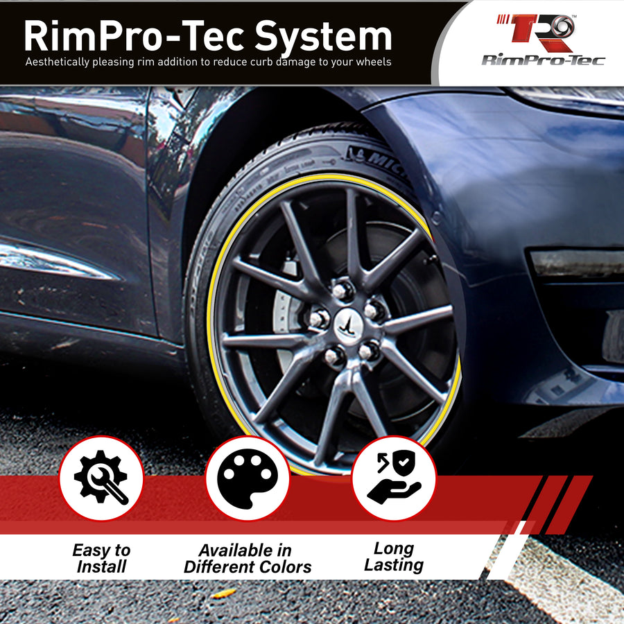 Shield Yellow Rim Alloy Wheel Rim Protectors | Yellow Pinstripe | Rimpro-Tec – RimPro-Tec
