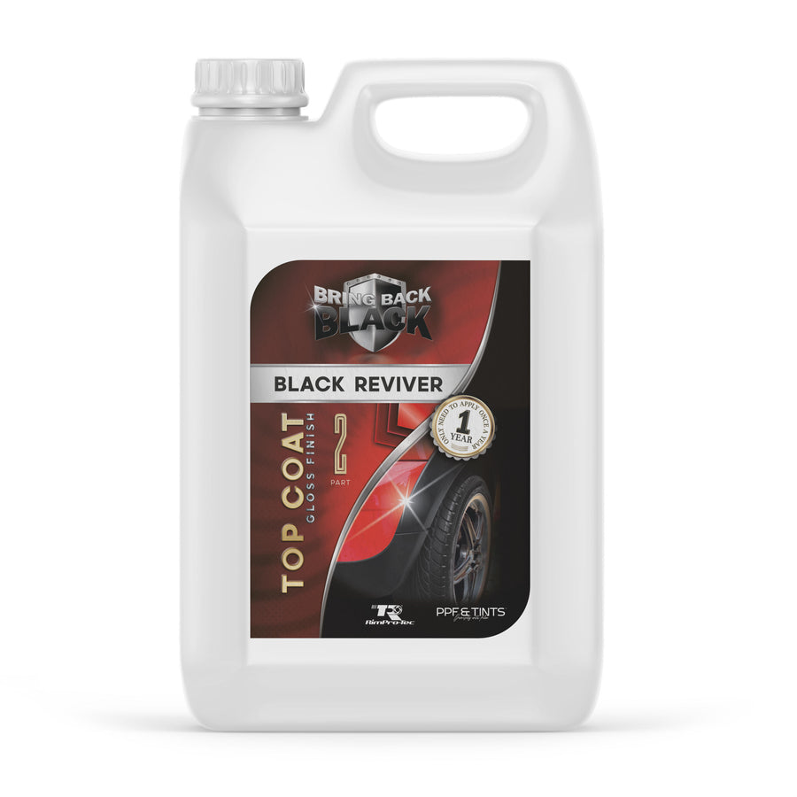 Bring Back Black™ Reviver 5 Liter Kit - Base Coat Black, Top Coat Gloss & Satin